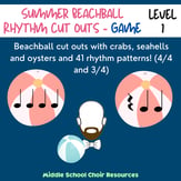 Summer Beachball Rhythm Cutouts Game